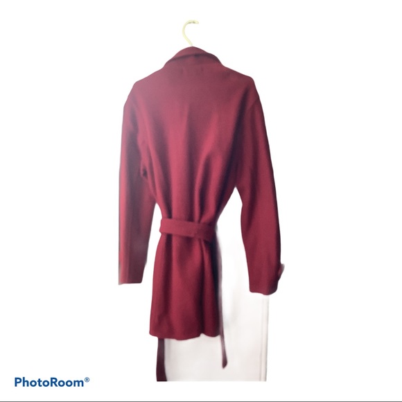 100%wool deep red sweater coat - Picture 3 of 7